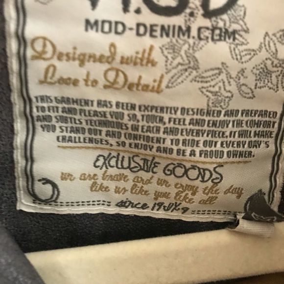 M.O.D distressed grey leather jacket‎ - Picture 8 of 10